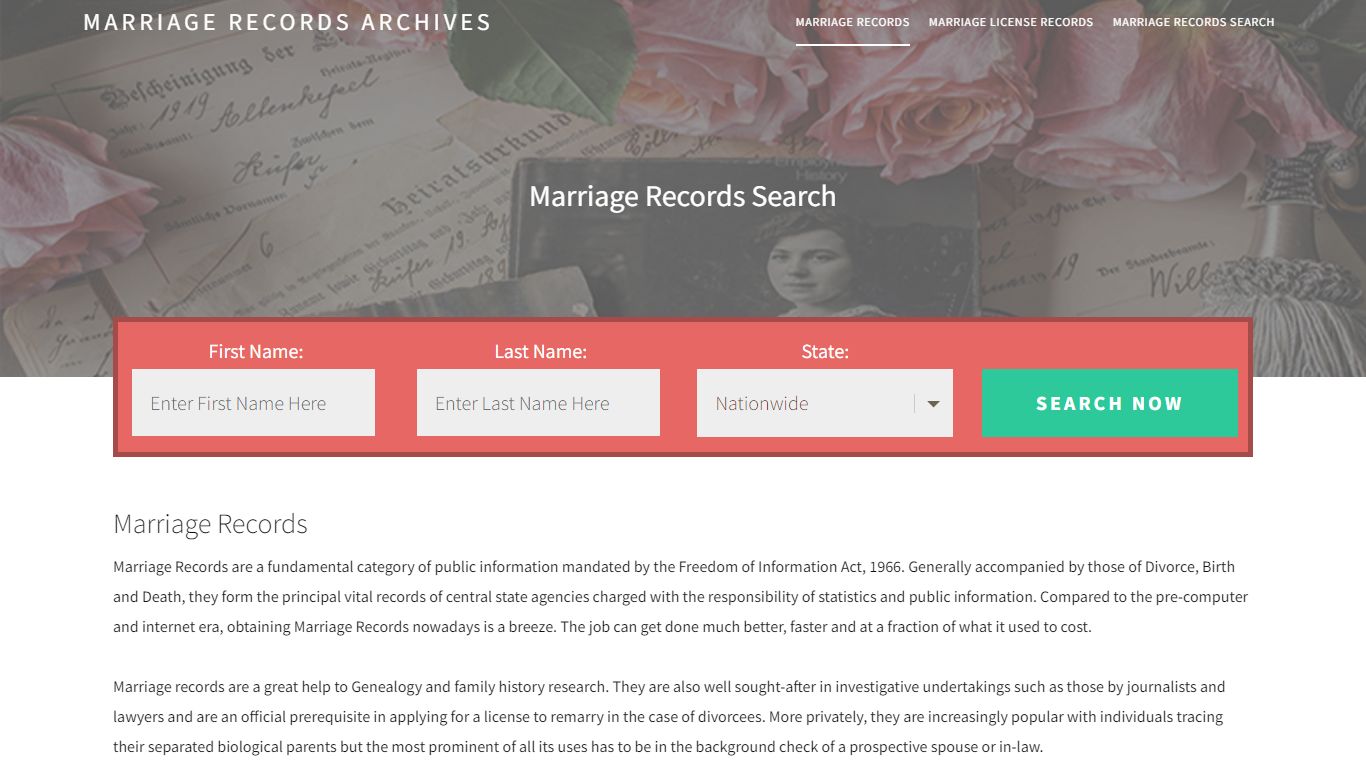 Hamilton County Marriage Records | Enter Name and Search
